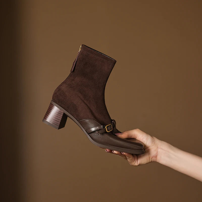Barbara | Buckle Strap Ankle Boots