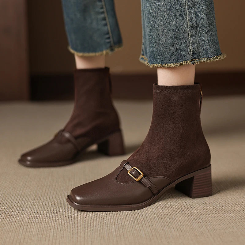 Barbara | Buckle Strap Ankle Boots