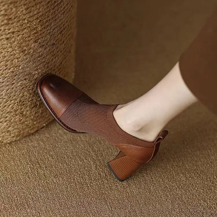 Peggy | Retro Fall Block Heel Booties