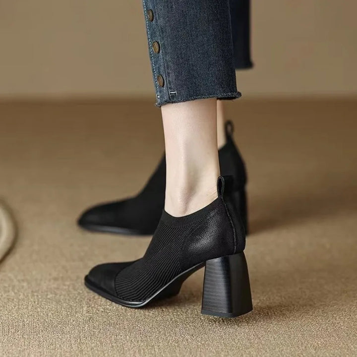 Peggy | Retro Fall Block Heel Booties