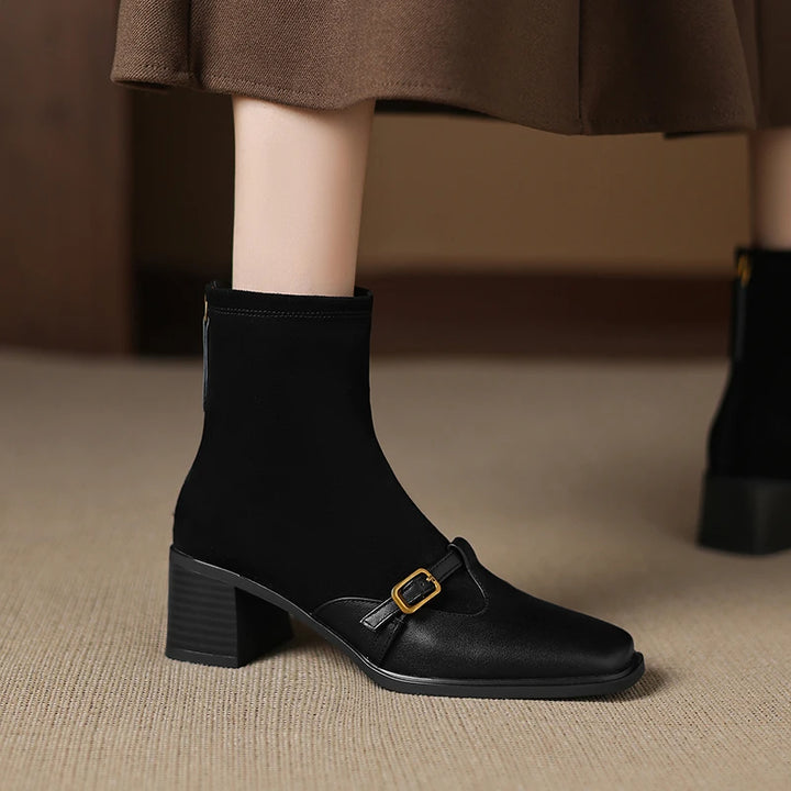 Barbara | Buckle Strap Ankle Boots