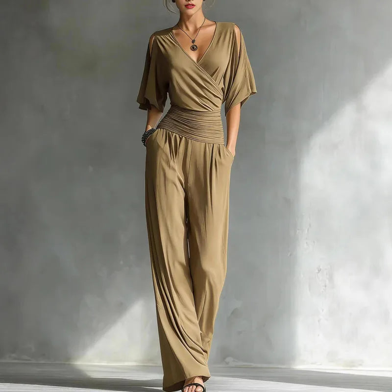 Adele | Long Fitted Waist Jumpsuit