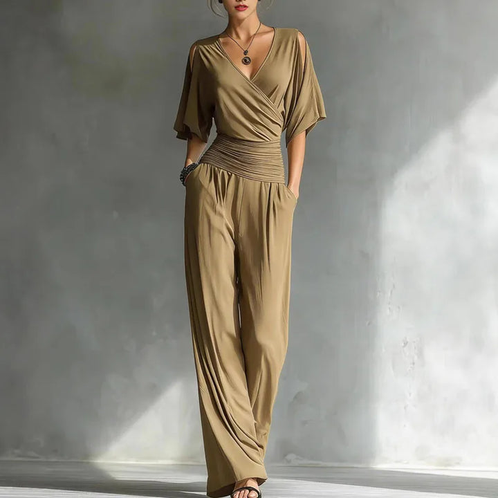 Adele | Long Fitted Waist Jumpsuit