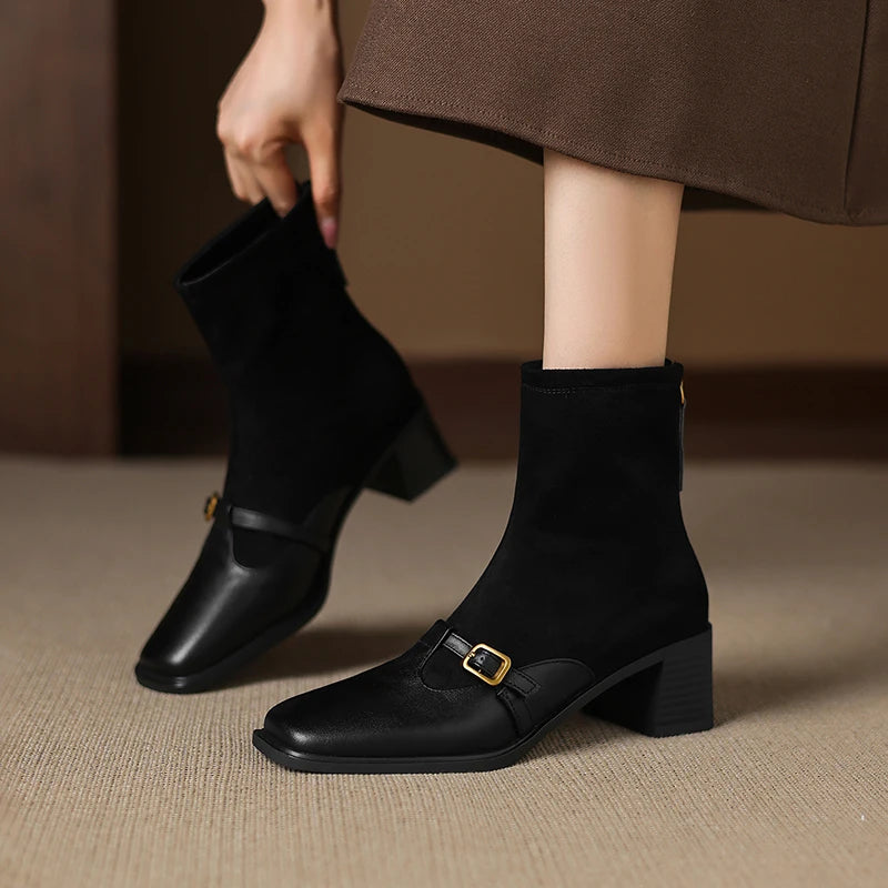 Barbara | Buckle Strap Ankle Boots