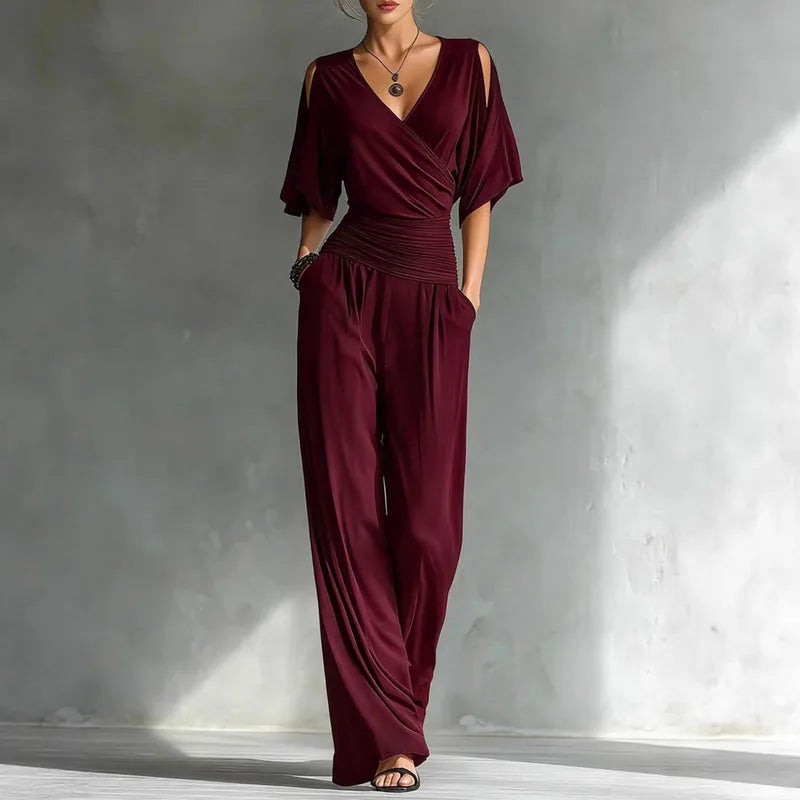 Adele | Long Fitted Waist Jumpsuit