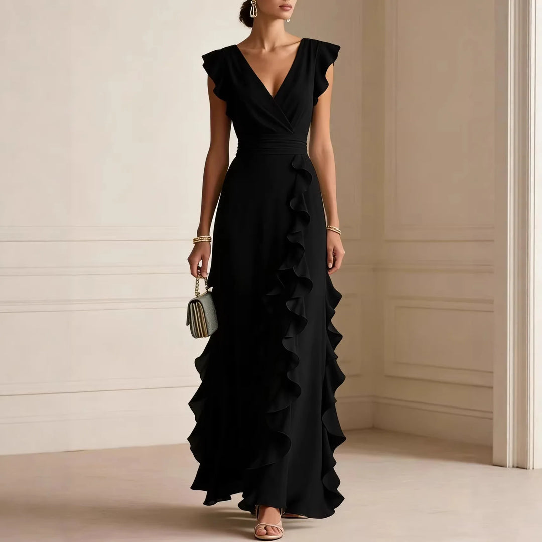 Chiara | Elegant Long Dress with Ruffles