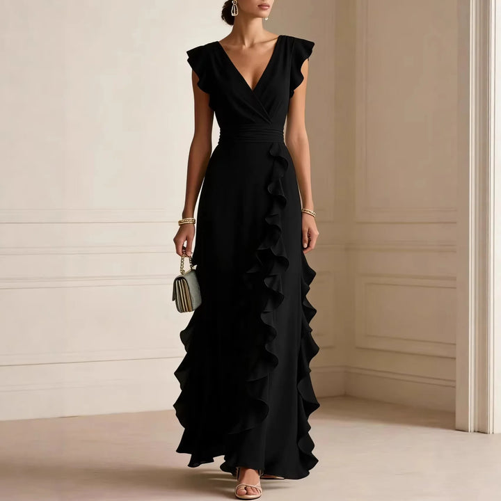 Chiara | Elegant Long Dress with Ruffles