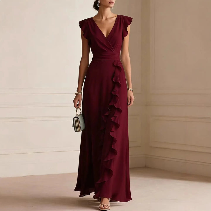 Chiara | Elegant Long Dress with Ruffles