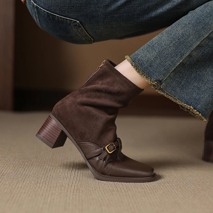 Barbara | Buckle Strap Ankle Boots