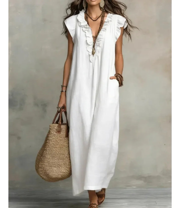 Valentina | Bohemian Maxi Dress with Ruffles