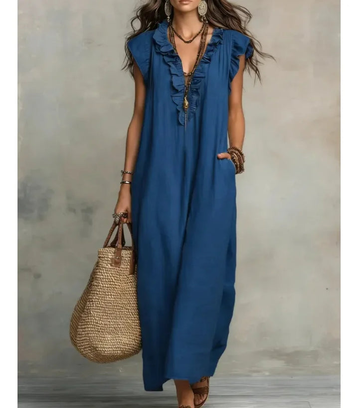 Valentina | Bohemian Maxi Dress with Ruffles