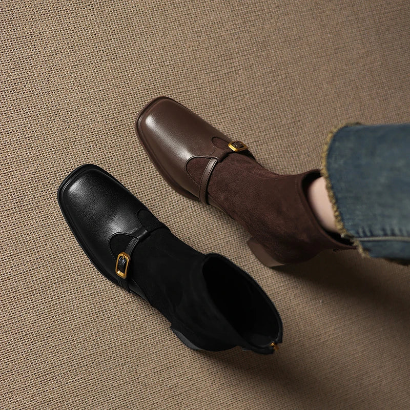 Barbara | Buckle Strap Ankle Boots