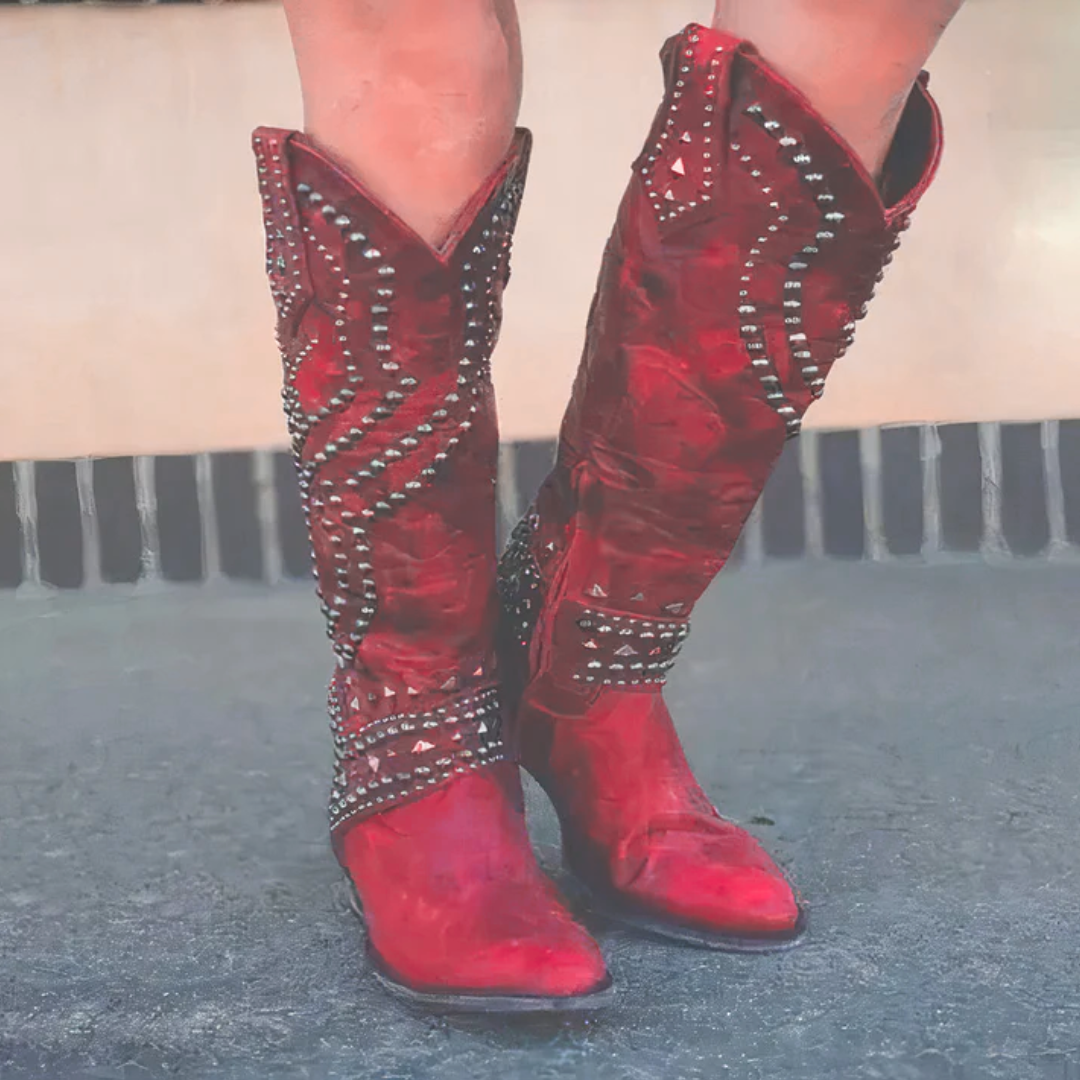 Dolly | Studded Western Boots