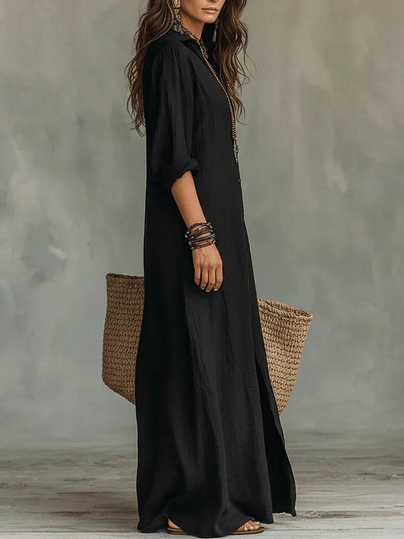 Sofia | Long Shirt Dress with Split