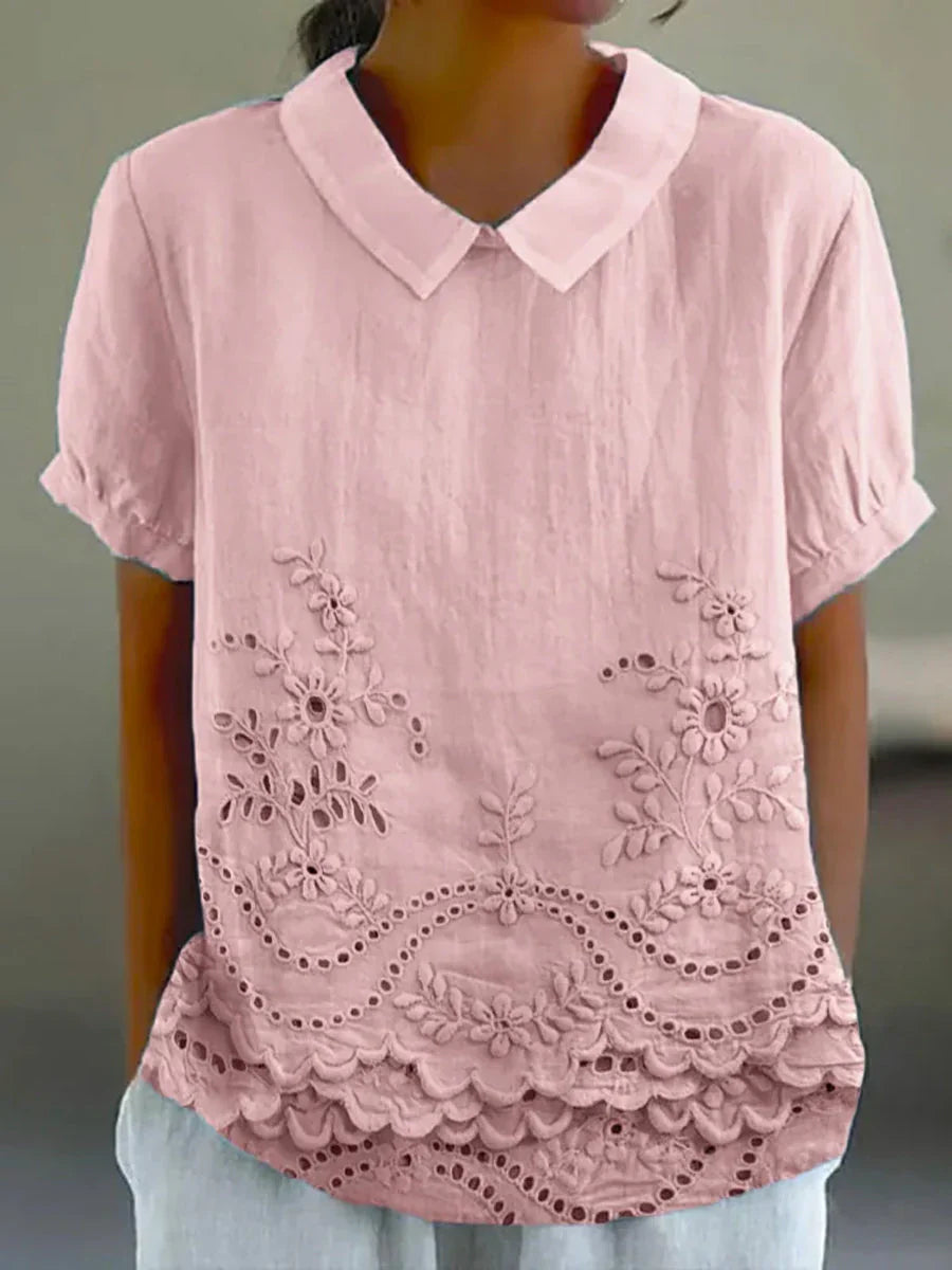 Chiara | Floral Blouse with Collar