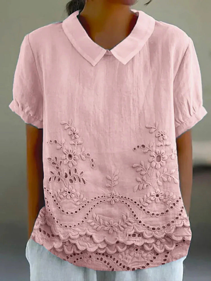 Chiara | Floral Blouse with Collar