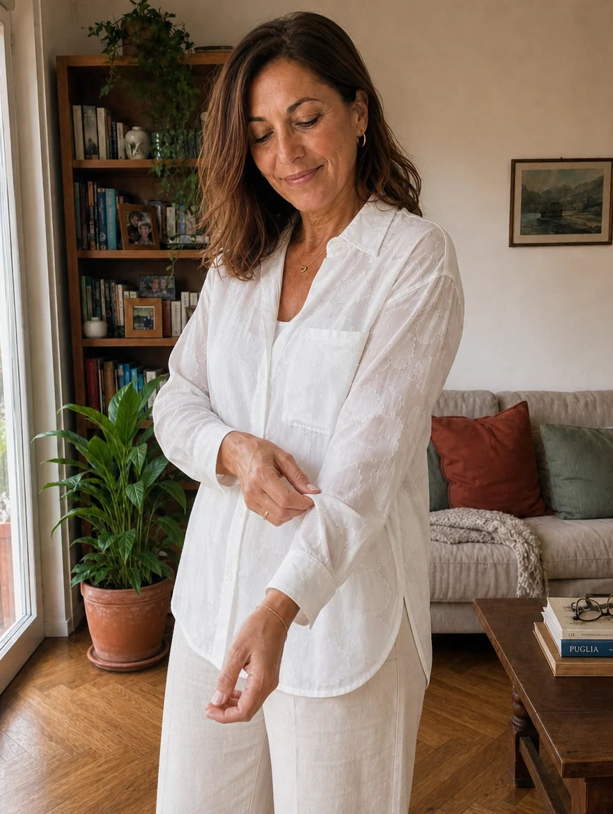 Floral Jacquard Blouse
