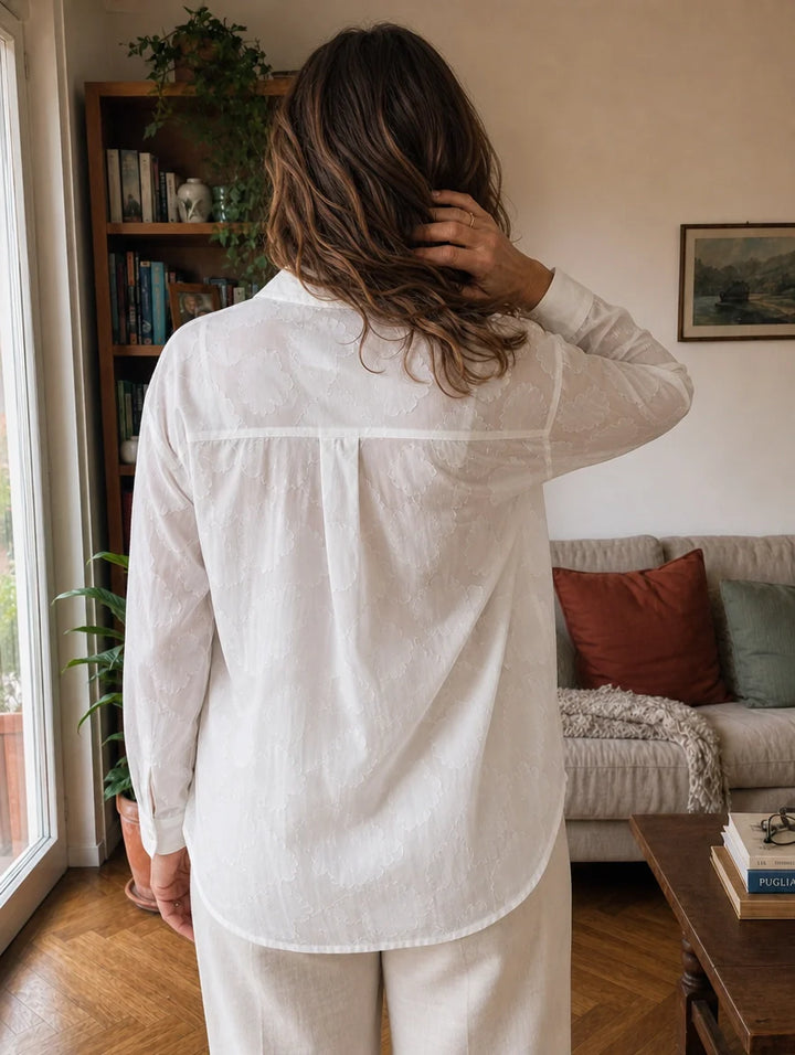 Floral Jacquard Blouse