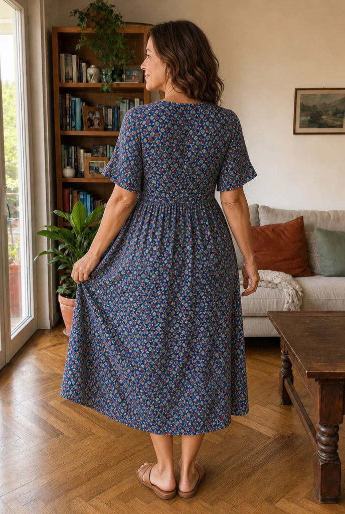 Elena | Midi Floral Dress