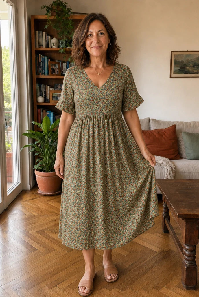 Elena | Floral Midi Dress