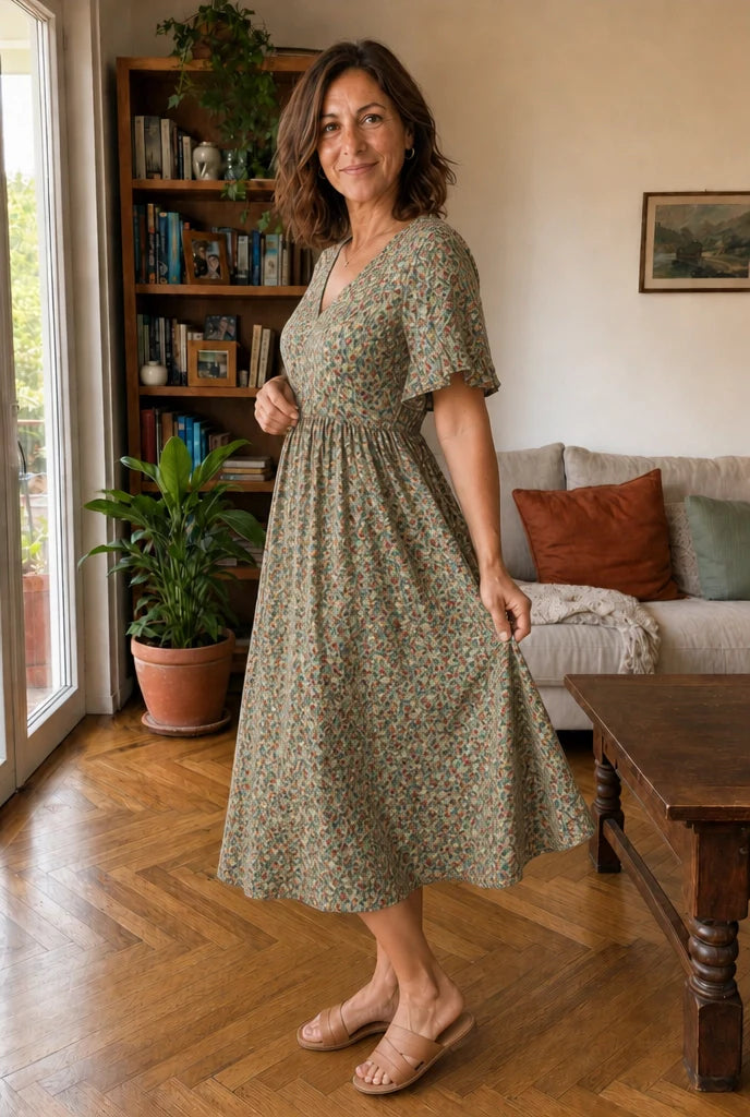 Elena | Floral Midi Dress