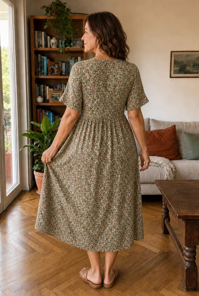 Elena | Floral Midi Dress