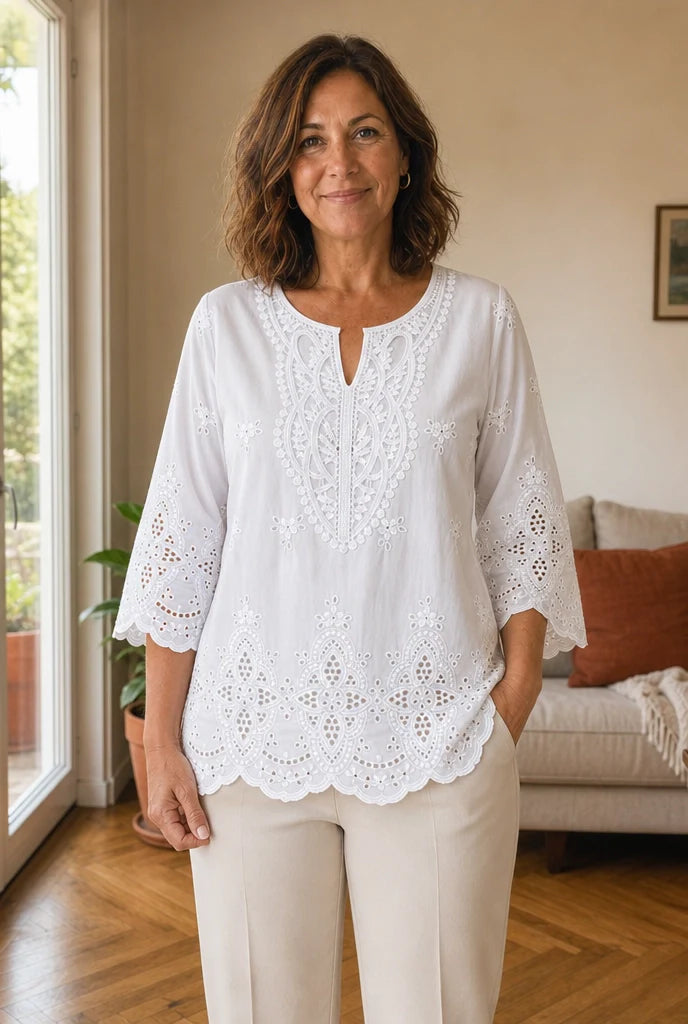 Eleonora | Refined Embroidered Blouse