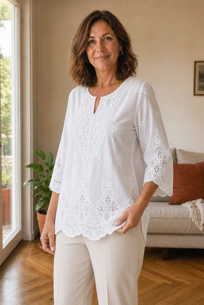 Eleonora | Refined Embroidered Blouse