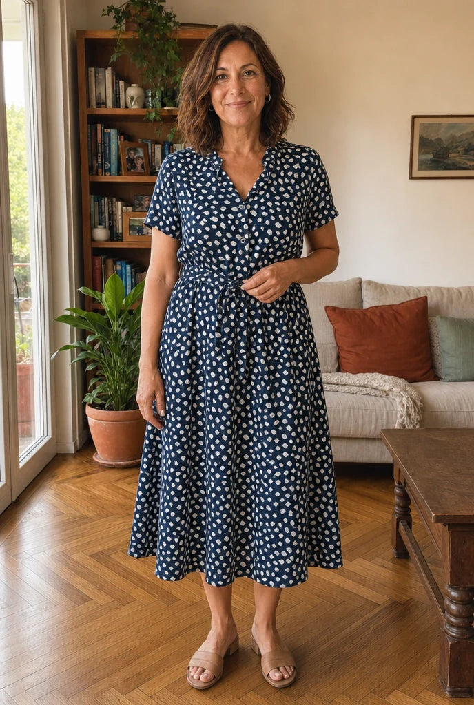 Greta | Midi Printed Dress