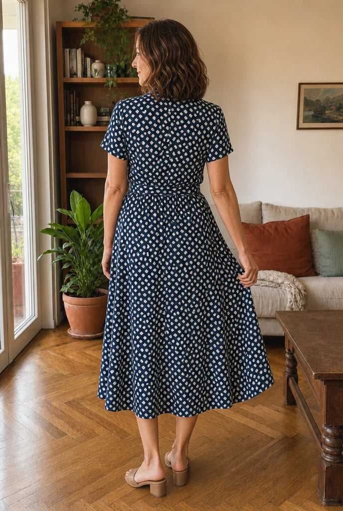 Greta | Midi Printed Dress