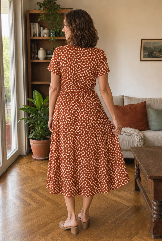 Greta | Midi Dress with Print