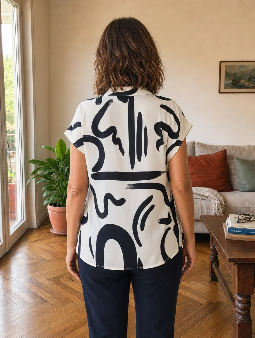 Chiara | Fluid Printed Blouse