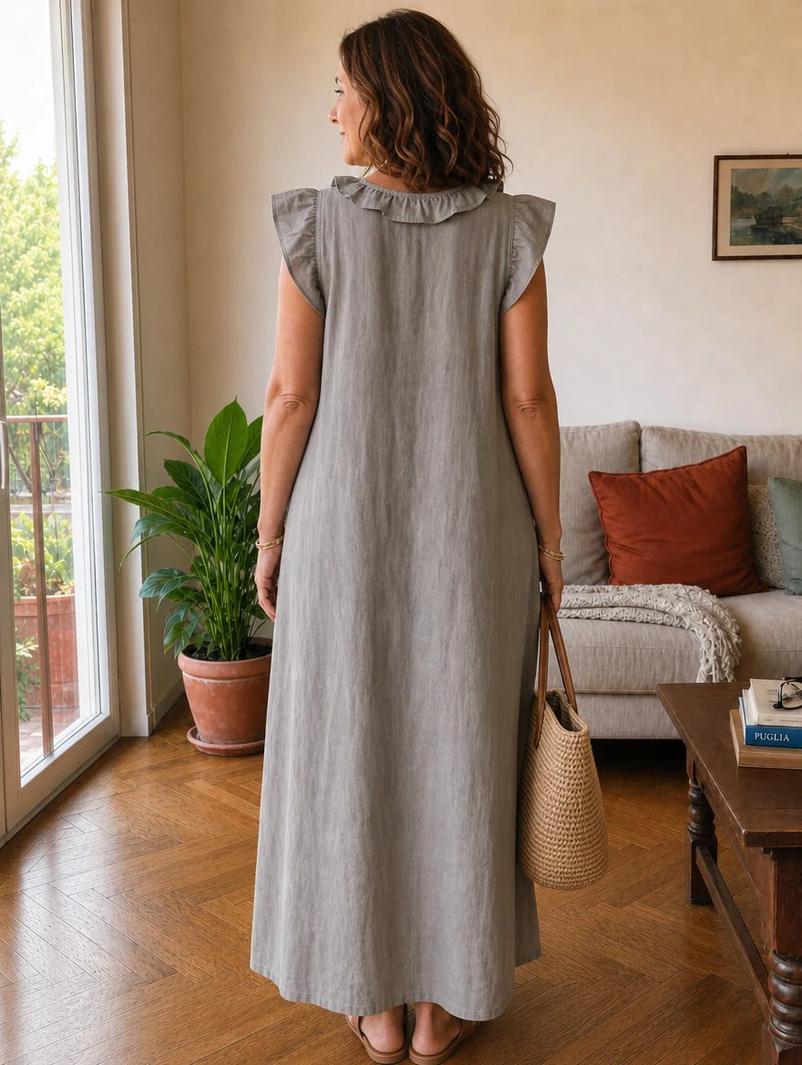 Chiara | Long Dress with Ruffles