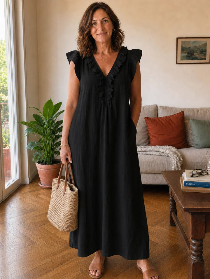 Chiara | Long Dress with Ruffles