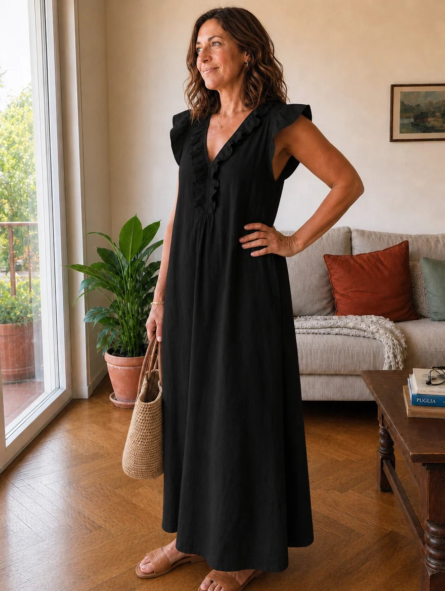 Chiara | Long Dress with Ruffles