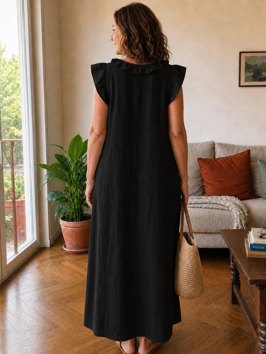 Chiara | Long Dress with Ruffles