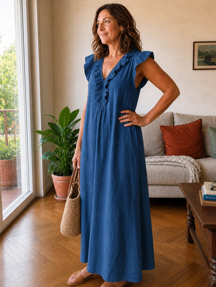 Chiara | Long Dress with Ruffles