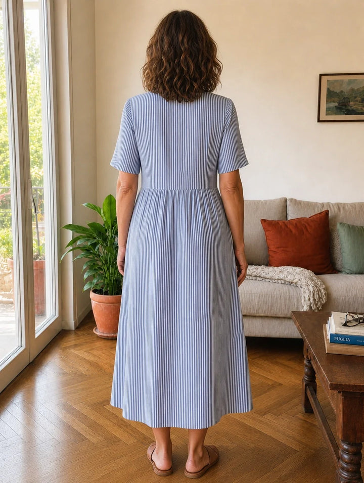 Stella | Striped Midi Dress