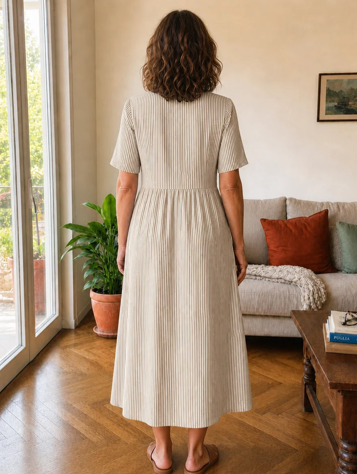 Stella | Striped Midi Dress