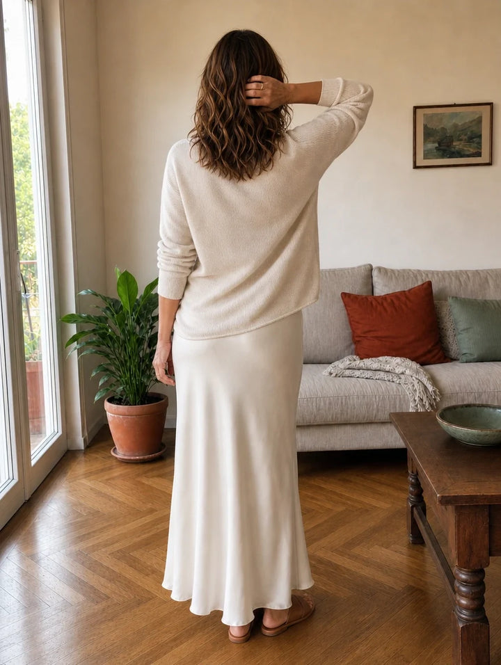 Adele | Knit and Satin Set