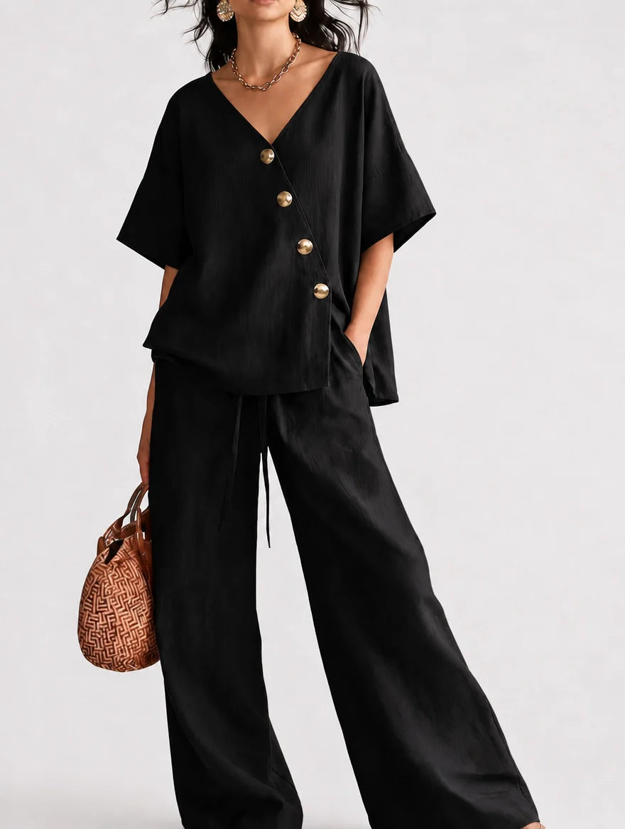 Greta | Complete V-Neck with Buttons