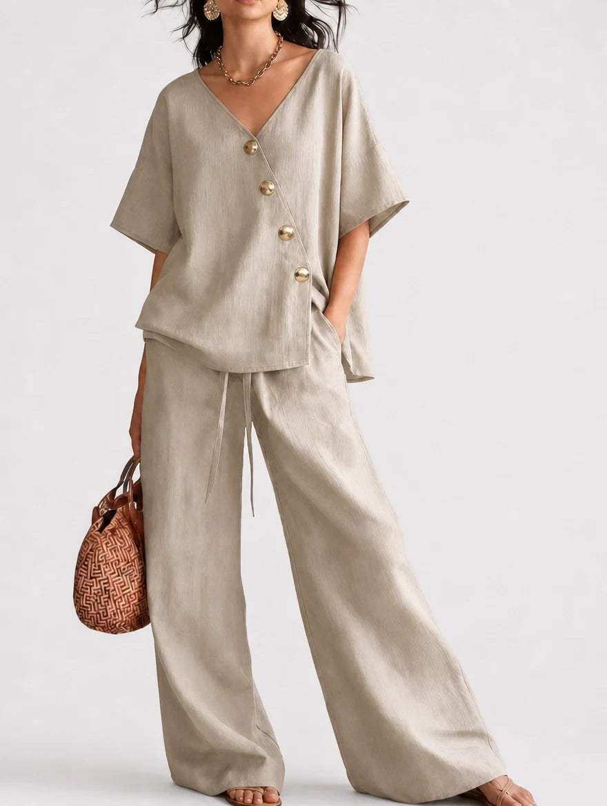 Greta | Complete V-Neck with Buttons