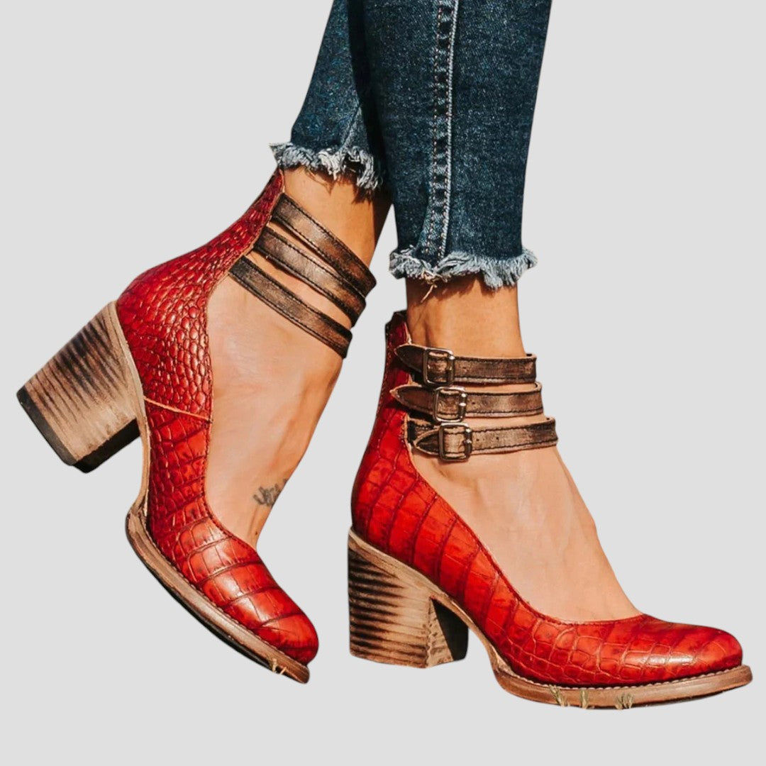 HARLOW | TRIPLE STRAP HEELS