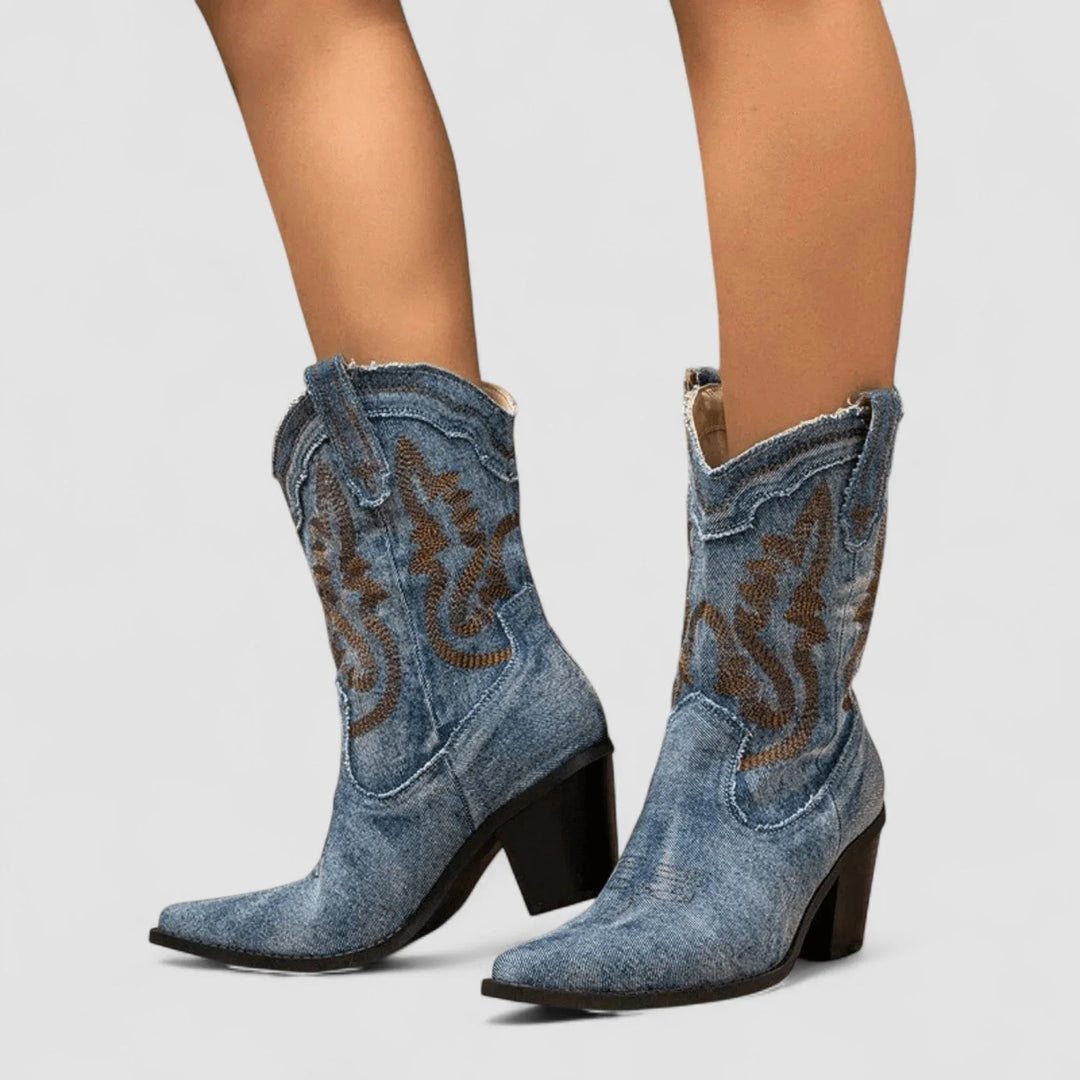 Selena™ | Orthopedic Denim Ankle Boots