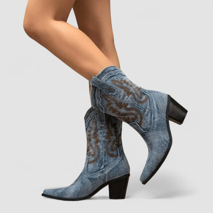 Selena™ | Orthopedic Denim Ankle Boots