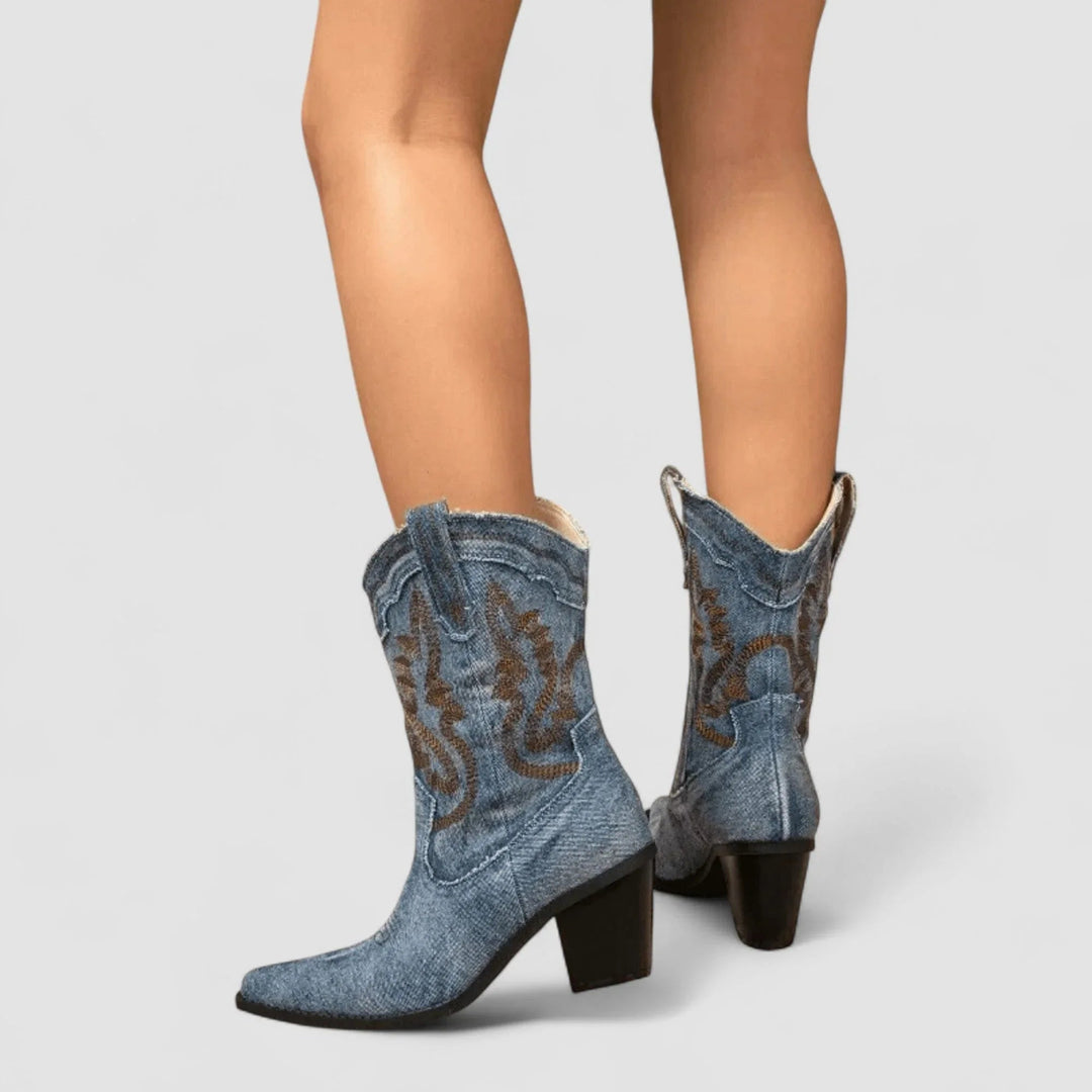 Selena™ | Orthopedic Denim Ankle Boots