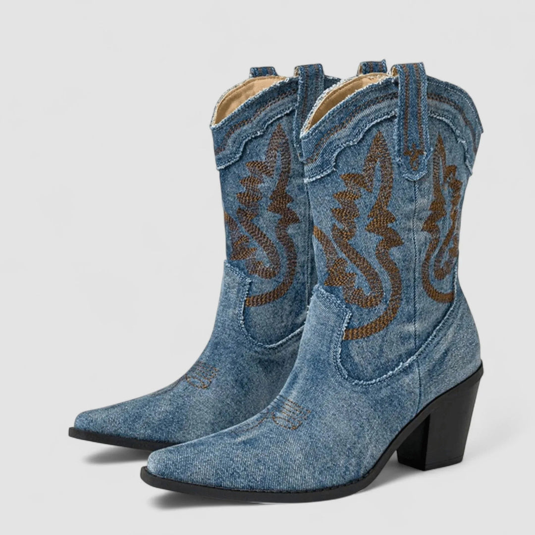 Selena™ | Orthopedic Denim Ankle Boots
