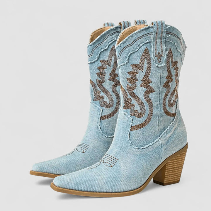 Selena™ | Orthopedic Denim Ankle Boots