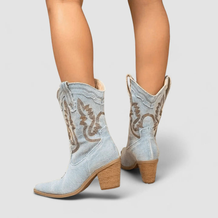 Selena™ | Orthopedic Denim Ankle Boots