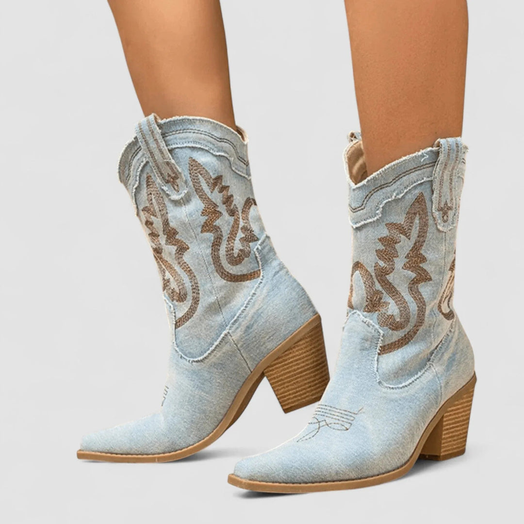 Selena™ | Orthopedic Denim Ankle Boots